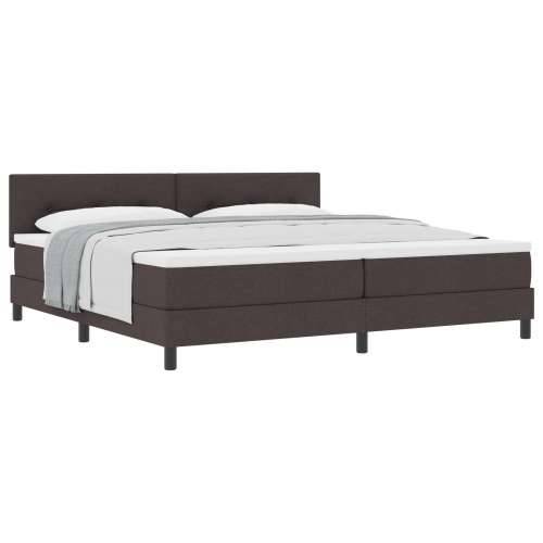 Tamnosmeđi box spring krevet s madracem 200x200 cm tkanina Cijena