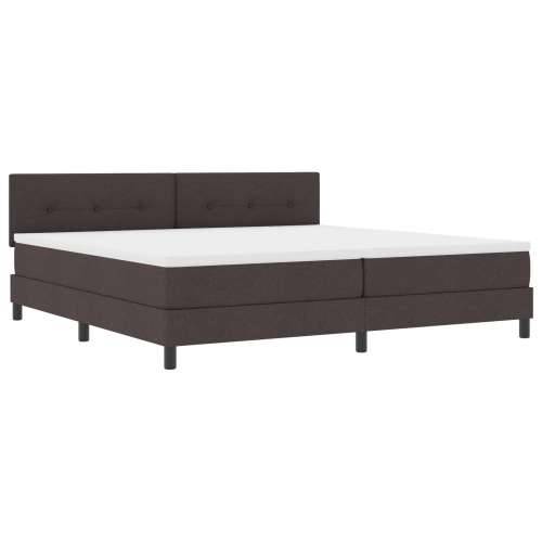 Tamnosmeđi box spring krevet s madracem 200x200 cm tkanina Cijena
