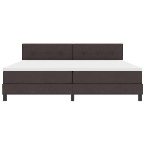 Tamnosmeđi box spring krevet s madracem 200x200 cm tkanina Cijena