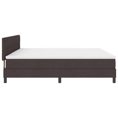 Tamnosmeđi box spring krevet s madracem 200x200 cm tkanina Cijena