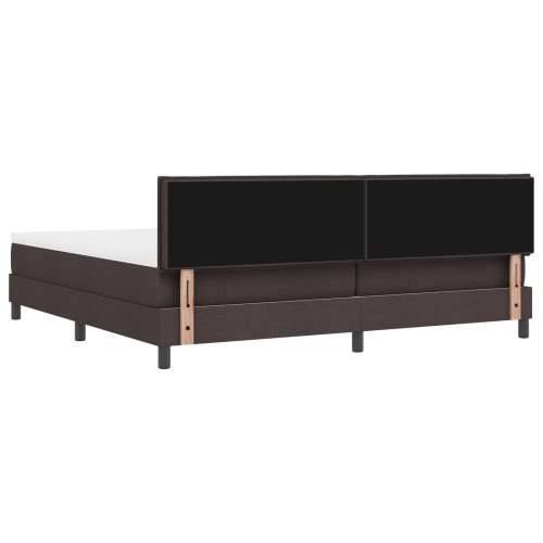 Tamnosmeđi box spring krevet s madracem 200x200 cm tkanina Cijena