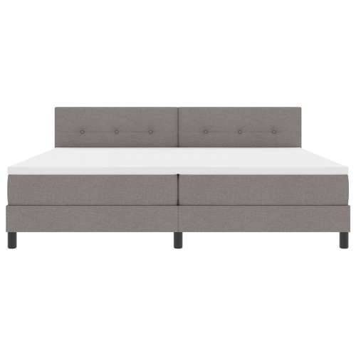 krevet s box springom s madracem taupe 200x200 cm tkanina Cijena