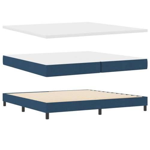 Box Spring Krevet s Madracem Plavi 200x200 cm Tkanina Cijena