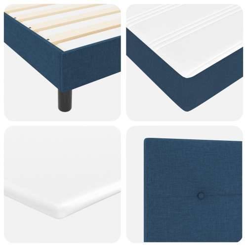 Box Spring Krevet s Madracem Plavi 200x200 cm Tkanina Cijena