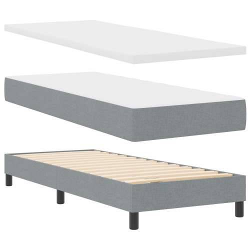 Krevet s uzglavljem i madracem Svjetlosiva 80x200 cm Tkanina Cijena