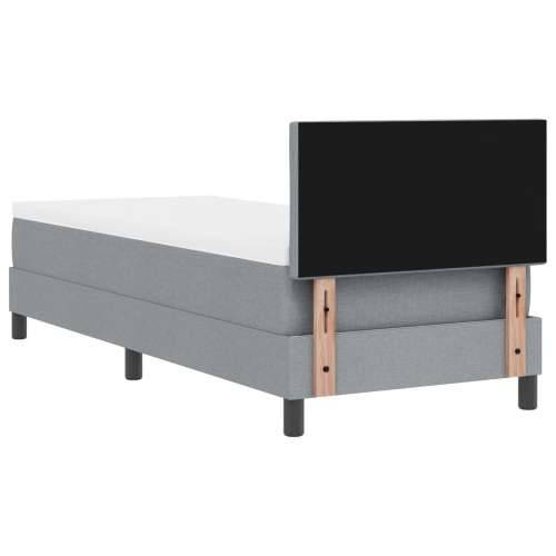 Krevet s uzglavljem i madracem Svjetlosiva 80x200 cm Tkanina Cijena