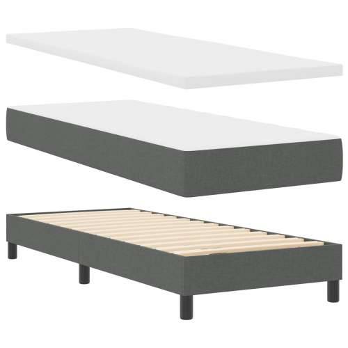 Krevet s uzglavljem i madracem Tamno sivi 80x200 cm Tkanina Cijena