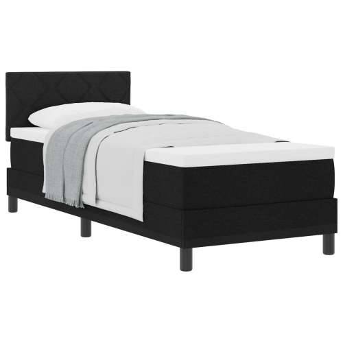 Box Spring krevet s madracem crni 80x200 cm tkanina Cijena