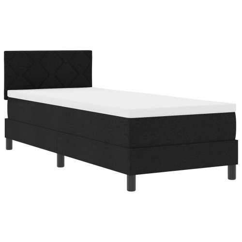 Box Spring krevet s madracem crni 80x200 cm tkanina Cijena