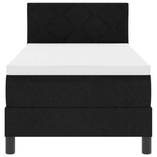 Box Spring krevet s madracem crni 80x200 cm tkanina Cijena