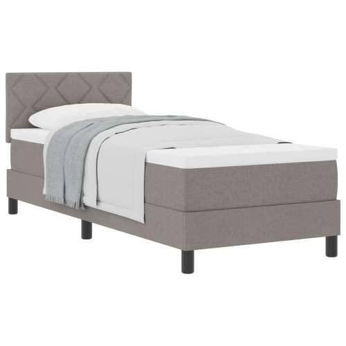 krevet s kutijom s madracem taupe 80x200 cm tkanina Cijena
