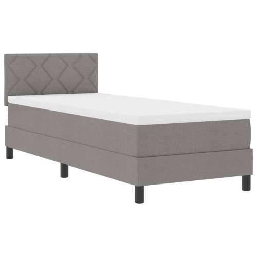 krevet s kutijom s madracem taupe 80x200 cm tkanina Cijena