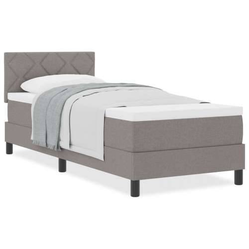 krevet s kutijom s madracem taupe 80x200 cm tkanina Cijena