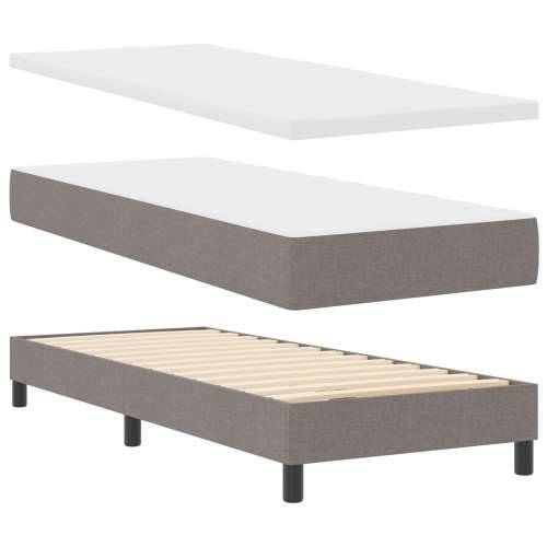 krevet s kutijom s madracem taupe 80x200 cm tkanina Cijena