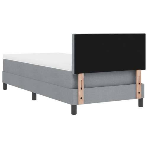 krevet na podlozi s madracem svijetlo sivi 90x200 cm tkanina Cijena