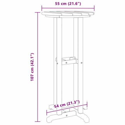 Bar Stol Bijeli 55x55x107 cm HDPE Cijena