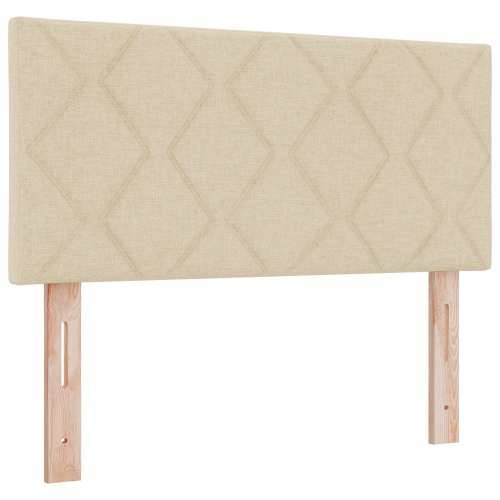 Box Spring Krevet s Madracem Kremasti 90x200 cm Tkanina Cijena