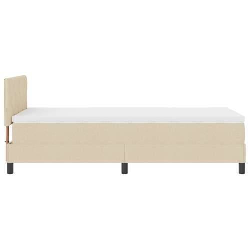 Box Spring Krevet s Madracem Kremasti 90x200 cm Tkanina Cijena