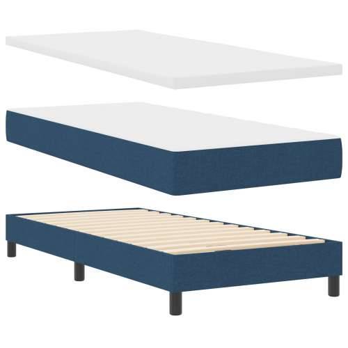 Box Spring krevet s madracem Plavi 100x200 cm Tkanina Cijena