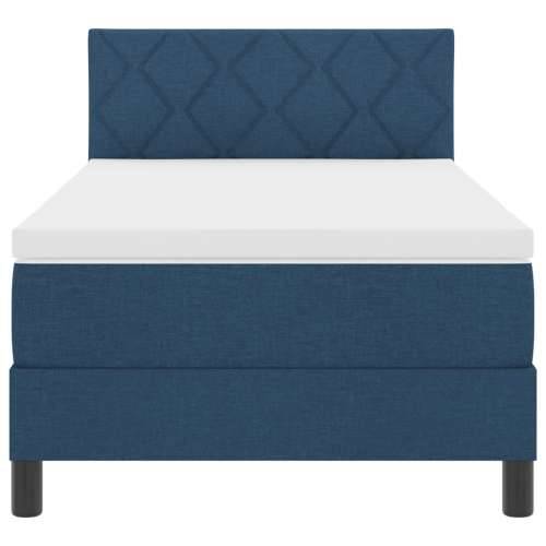 Box Spring krevet s madracem Plavi 100x200 cm Tkanina Cijena