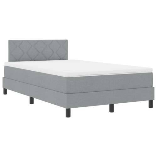 Krevet s oprugom s madracem svijetlosivi 120x190 cm tkanina Cijena