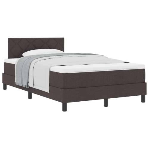 Box Spring krevet s madracem tamno smeđi 120x190 cm tkanina Cijena