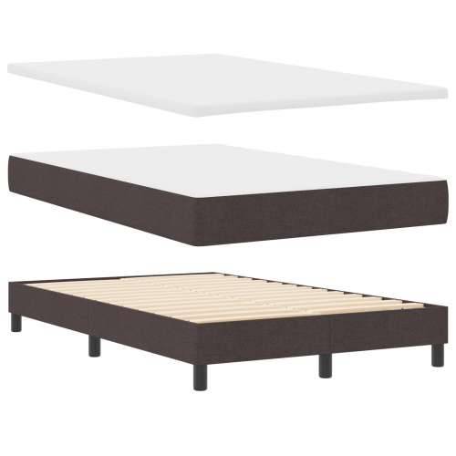 Box Spring krevet s madracem tamno smeđi 120x190 cm tkanina Cijena