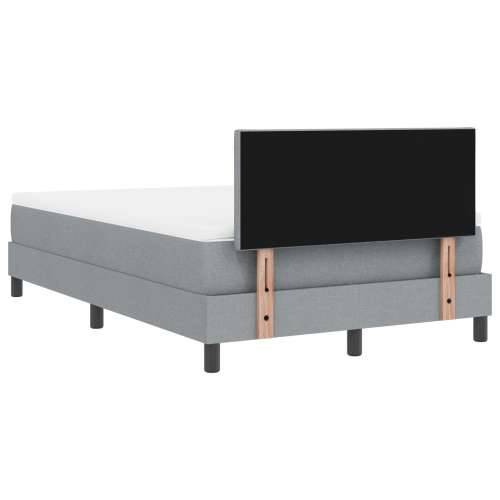 Krevet s box springom s madracem Svijetlosiva 120x200 cm Tkanina Cijena