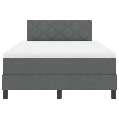 Box Spring Krevet s Madracem Tamno Siva 120x200 cm Tkanina Cijena