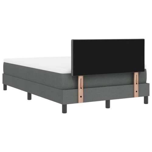 Box Spring Krevet s Madracem Tamno Siva 120x200 cm Tkanina Cijena