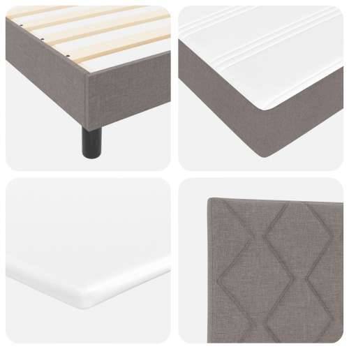 Box Spring Krevet s Madracem Taupe 120x200 cm Tkanina Cijena