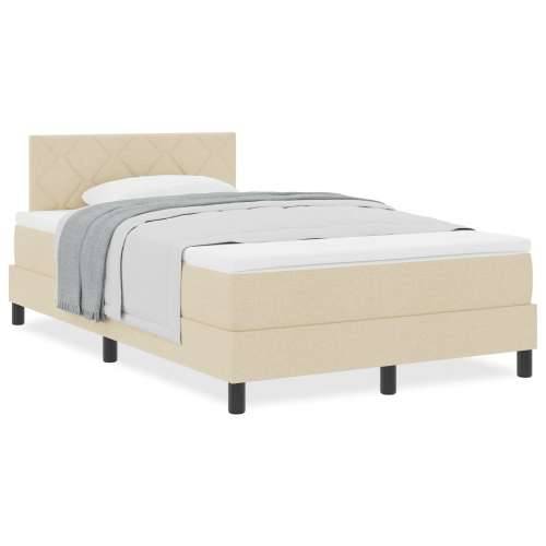 Krevet s box spring sustavom i madracem krem 120x200 cm Tkanina Cijena