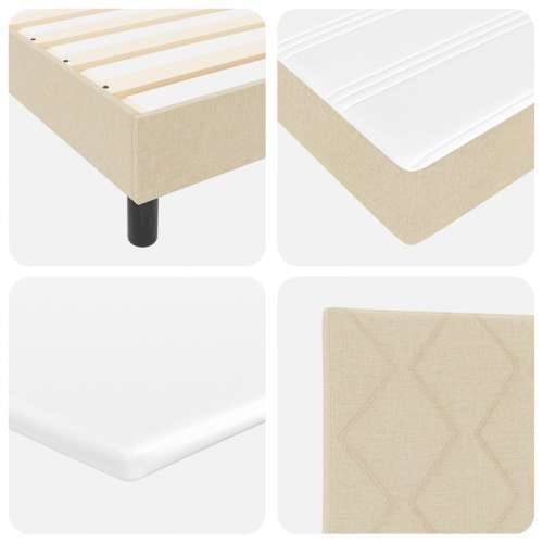 Krevet s box spring sustavom i madracem krem 120x200 cm Tkanina Cijena