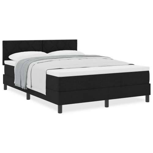 Box Spring Krevet s Madracem Crni 140x190 cm Tkanina Cijena