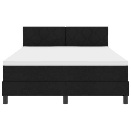 Box Spring Krevet s Madracem Crni 140x190 cm Tkanina Cijena