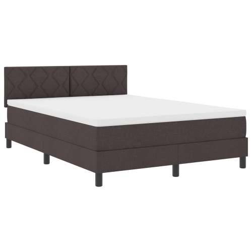 Box Spring Krevet s Madracem Tamnosmeđi 140x190 cm Tkanina Cijena
