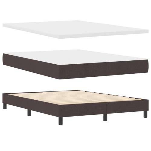 Box Spring Krevet s Madracem Tamnosmeđi 140x190 cm Tkanina Cijena