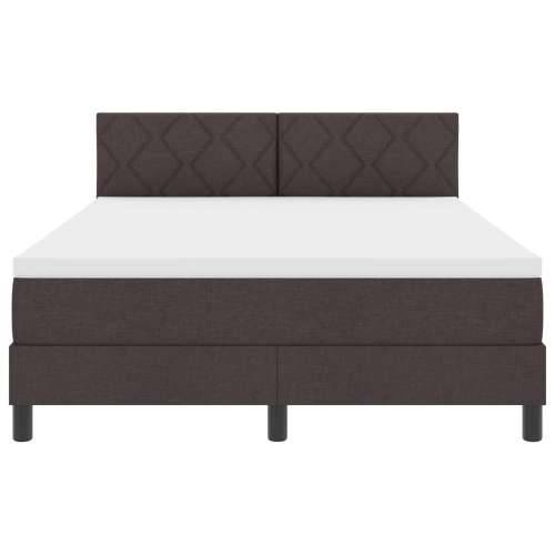 Box Spring Krevet s Madracem Tamnosmeđi 140x190 cm Tkanina Cijena