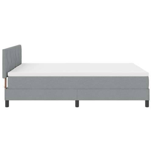 Box Spring Krevet s Madracem Svijetlosivi 140x200 cm Tkanina Cijena