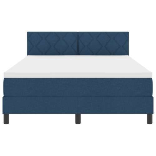 Box Spring Krevet s Madracem Plavi 140x200 cm Tkanina Cijena