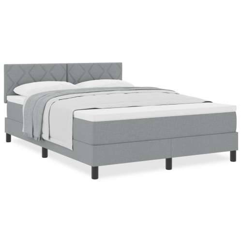 Box Spring Krevet s Madracem Svjetlosiva 160x200 cm Tkanina Cijena