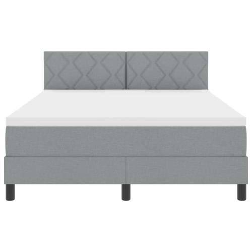 Box Spring Krevet s Madracem Svjetlosiva 160x200 cm Tkanina Cijena