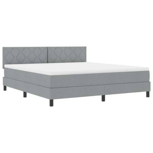 Box Spring Krevet s Madracem Svijetlo Siva 180x200 cm Tkanina Cijena