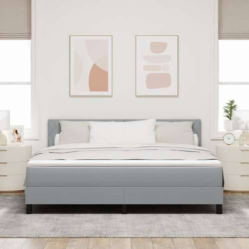 Box Spring Krevet s Madracem Svijetlo Siva 180x200 cm Tkanina Cijena