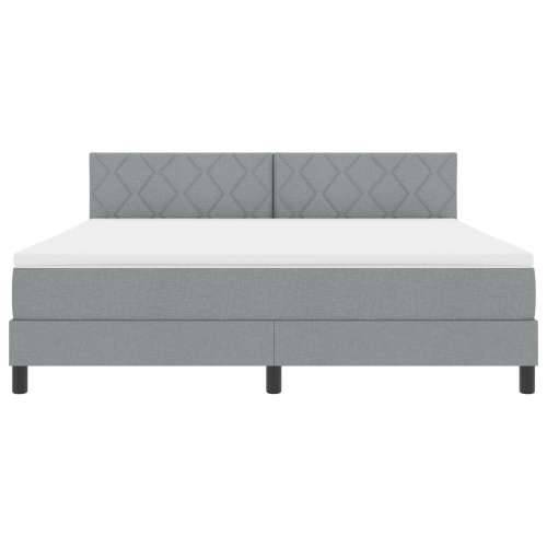 Box Spring Krevet s Madracem Svijetlo Siva 180x200 cm Tkanina Cijena