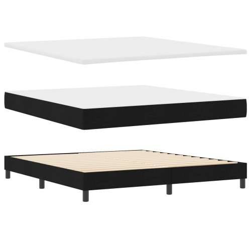 Krevet s podnicom i madracem Crna 180x200 cm Tkanina Cijena