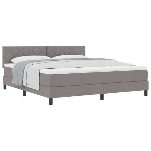 Krevet s box springom i madracem taupe 180x200 cm tkanina Cijena