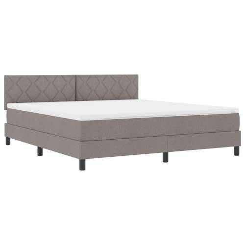 Krevet s box springom i madracem taupe 180x200 cm tkanina Cijena