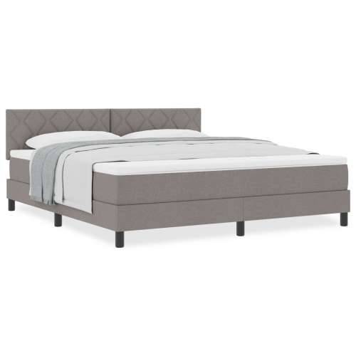 Krevet s box springom i madracem taupe 180x200 cm tkanina Cijena