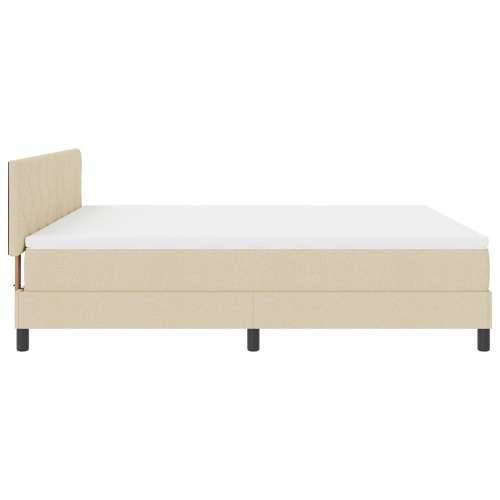 krevet s box springom i madracem krem 180x200 cm tkanina Cijena